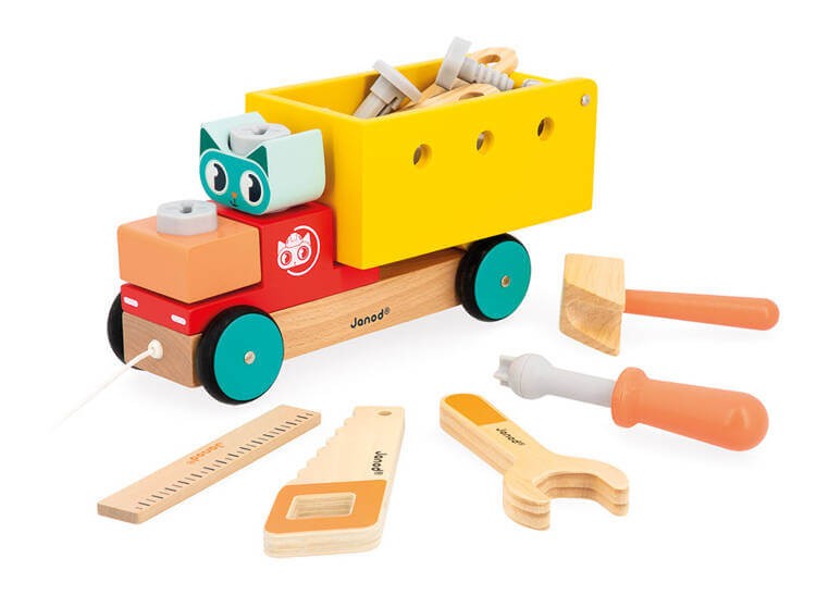 Ciężarówka do składania i ciągnięcia Brico'kids 2+ / Janod