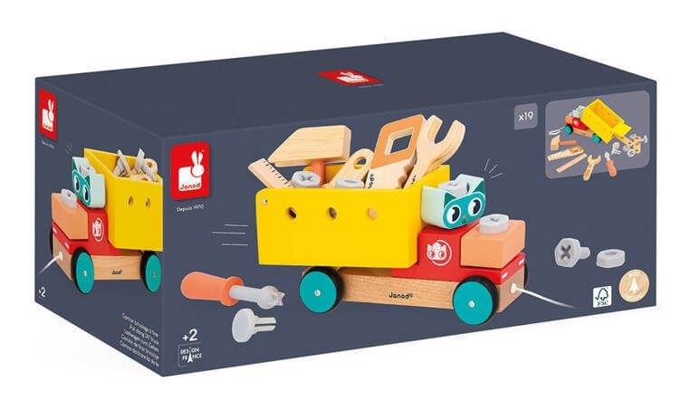 Ciężarówka do składania i ciągnięcia Brico'kids 2+ / Janod