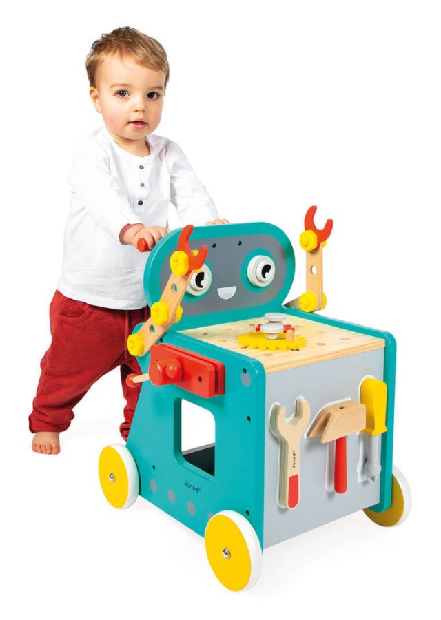 Wózek warsztat magnetyczny z narzędziami Robot Brico ‘Kids 18 m+ / Janod