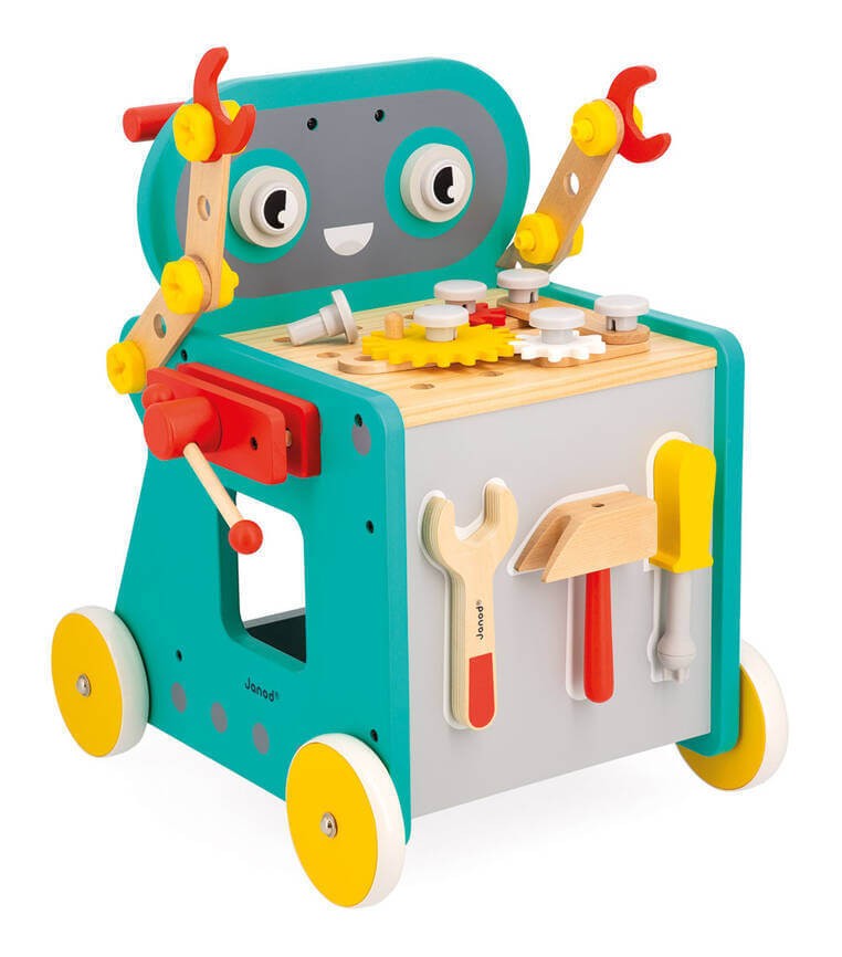 Wózek warsztat magnetyczny z narzędziami Robot Brico ‘Kids 18 m+ / Janod