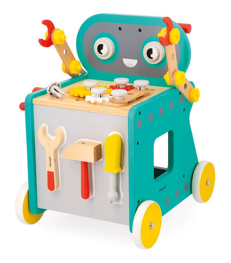 Wózek warsztat magnetyczny z narzędziami Robot Brico ‘Kids 18 m+ / Janod