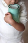 Kubek treningowy 360° - sage green / Beaba
