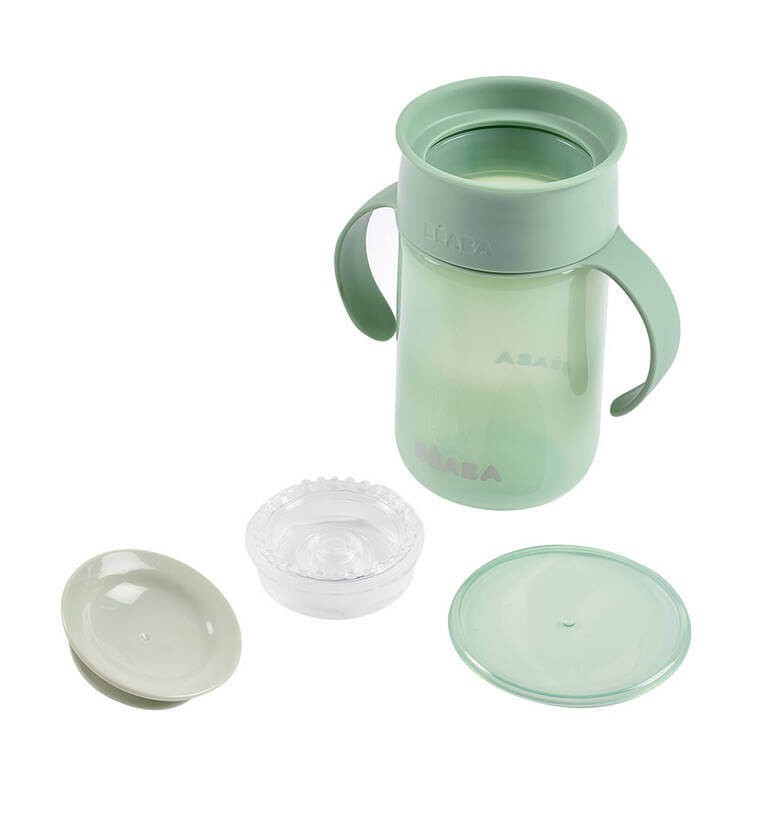 Kubek treningowy 360° - sage green / Beaba