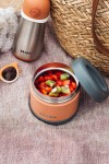 Duży pojemnik - termos obiadowy ze stali nierdzewnej 500 ml - mineral grey, teracotta / Beaba