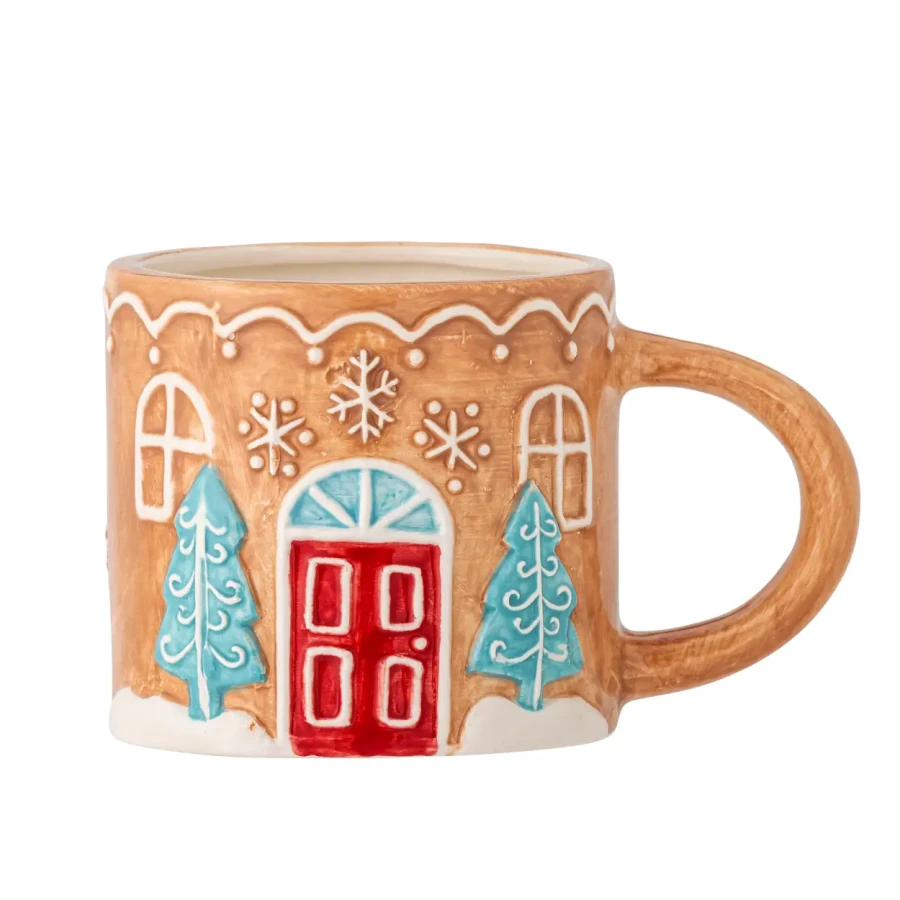 Dziecięcy kubek z kamionki - Ginnie, brązowy / Bloomingville Mini