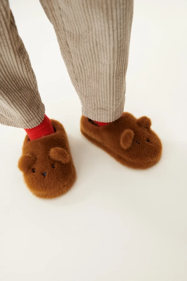Pluszowe kapcie Aviaja Bear - golden caramel / Liewood