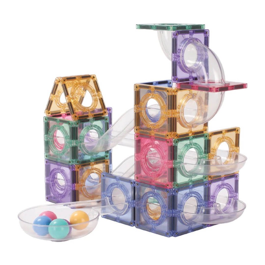 Klocki magnetyczne Ball Run Creative Pack Pastel - 70 el. / Cleverclixx