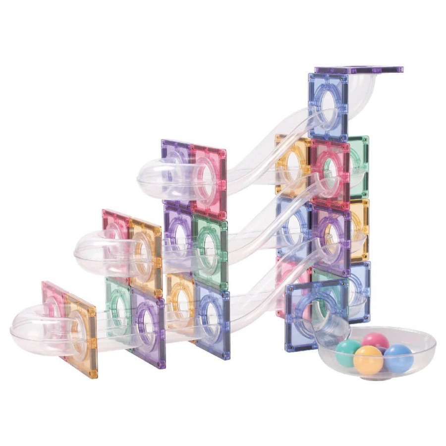 Klocki magnetyczne Ball Run Creative Pack Pastel - 70 el. / Cleverclixx