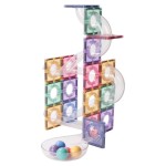 Klocki magnetyczne Ball Run Creative Pack Pastel - 70 el. / Cleverclixx