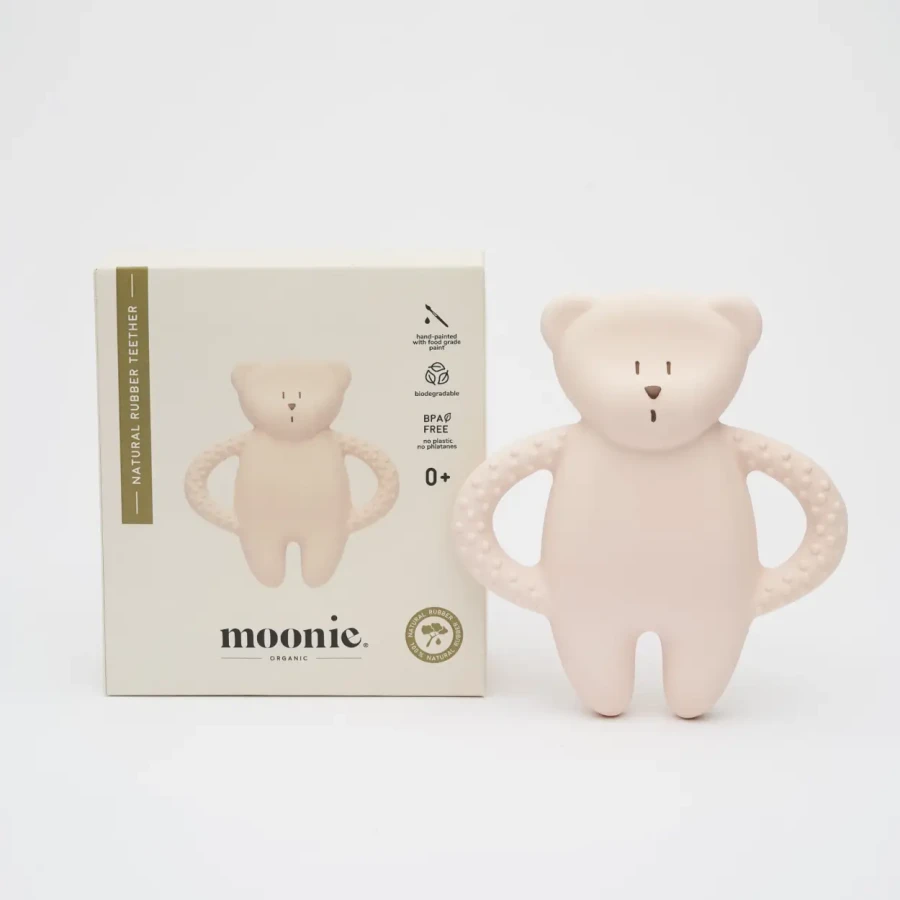 Gryzak z naturalnego kauczuku - miś rose / Moonie