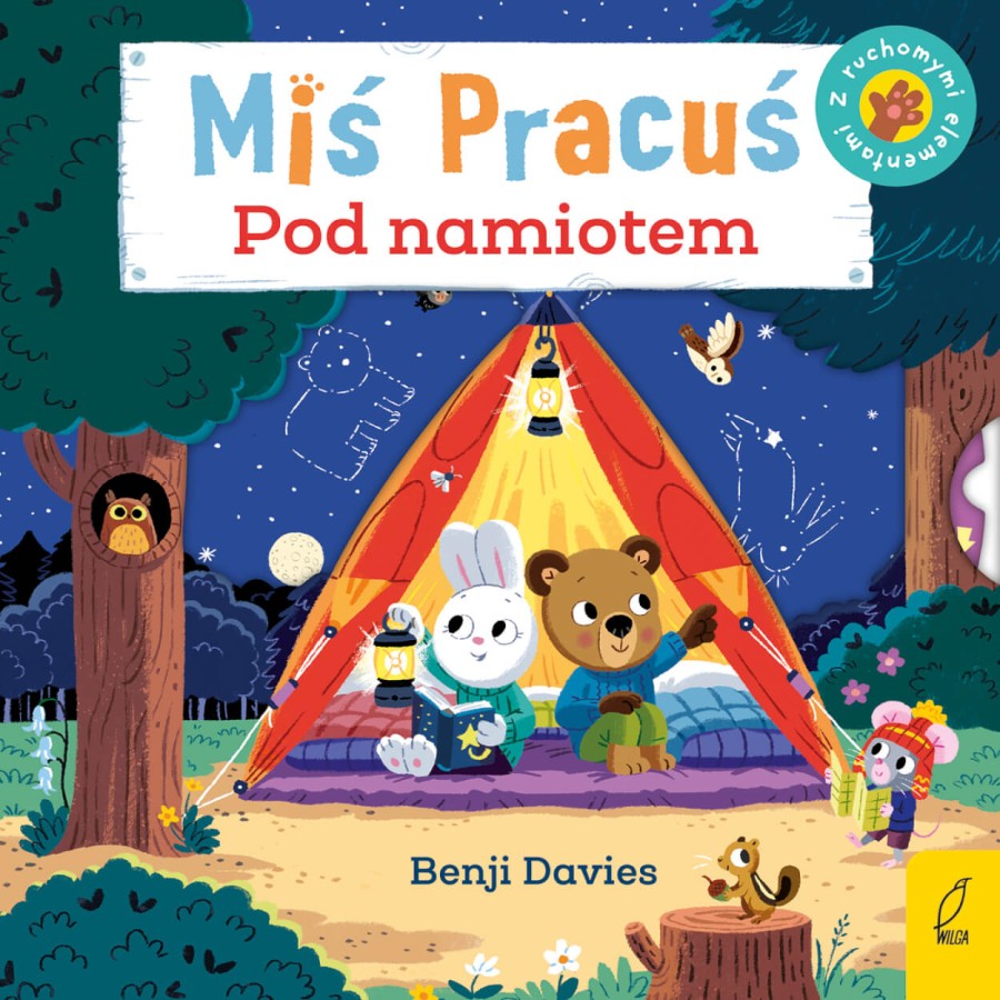 Miś Pracuś. Przesuń paluszkiem. Pod namiotem / Wydawnictwo Wilga
