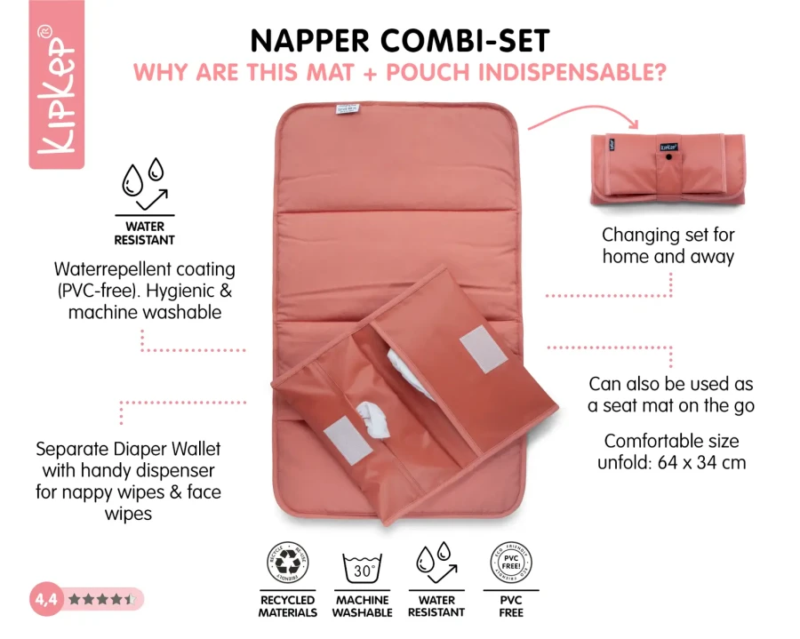 Przewijak podróżny Napper combi-set, sienna / KipKep