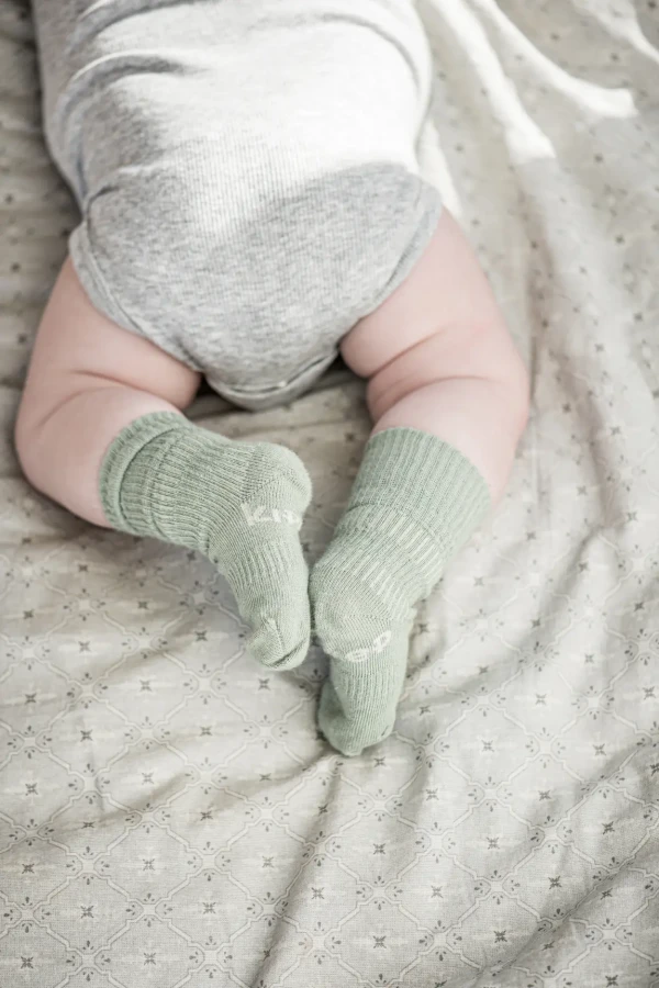 Skarpetki niemowlęce Stay-on-Socks, Calming Green / KipKep