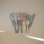 Zestaw sztućców - Powder blue / Mushie