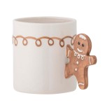 Dziecięcy kubek z kamionki ze świątecznym uchem - Ginnie, Brown / Bloomingville Mini
