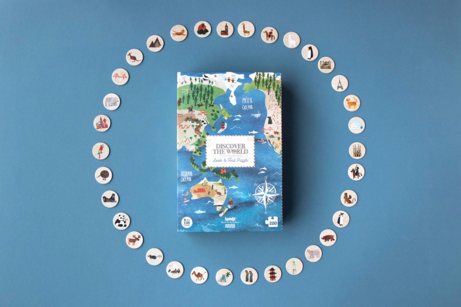Puzzle z grą obserwacyjną Odkryj Świat / Londji