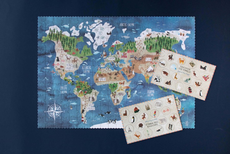 Puzzle z grą obserwacyjną Odkryj Świat / Londji