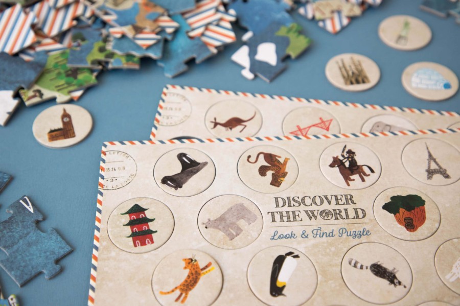 Puzzle z grą obserwacyjną Odkryj Świat / Londji