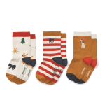 Skarpetki Silas, 3-pack - Holiday, sandy mix / Liewood