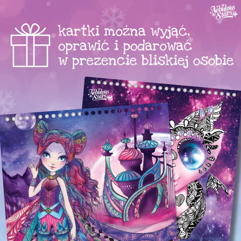 Szkicownik z kredkami, szablonami i naklejkami M Nebulia Nebulous / Nebulous Stars