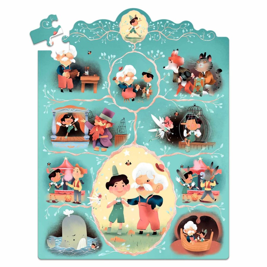 Puzzle opowieść - PINOKIO 54 el. / Djeco
