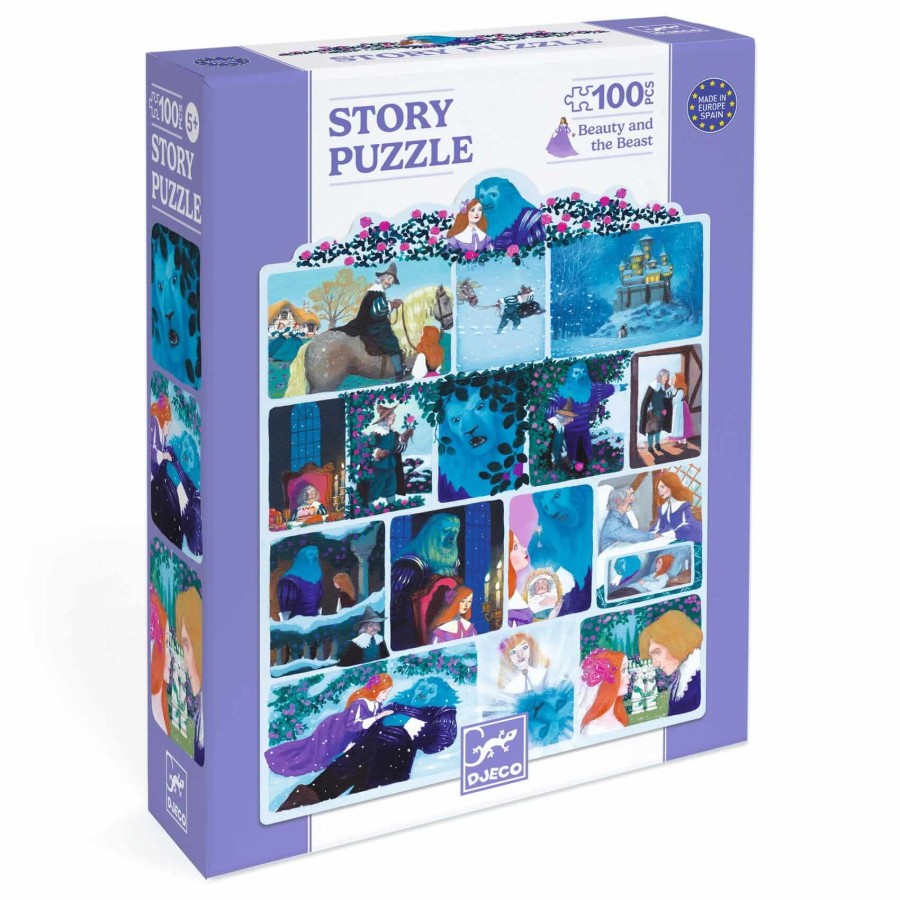 Puzzle opowieść - PIĘKNA I BESTIA 100 el. / Djeco
