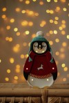 Lampa Little Lights Mini Świąteczny Pingwinek - Red / Little Lights