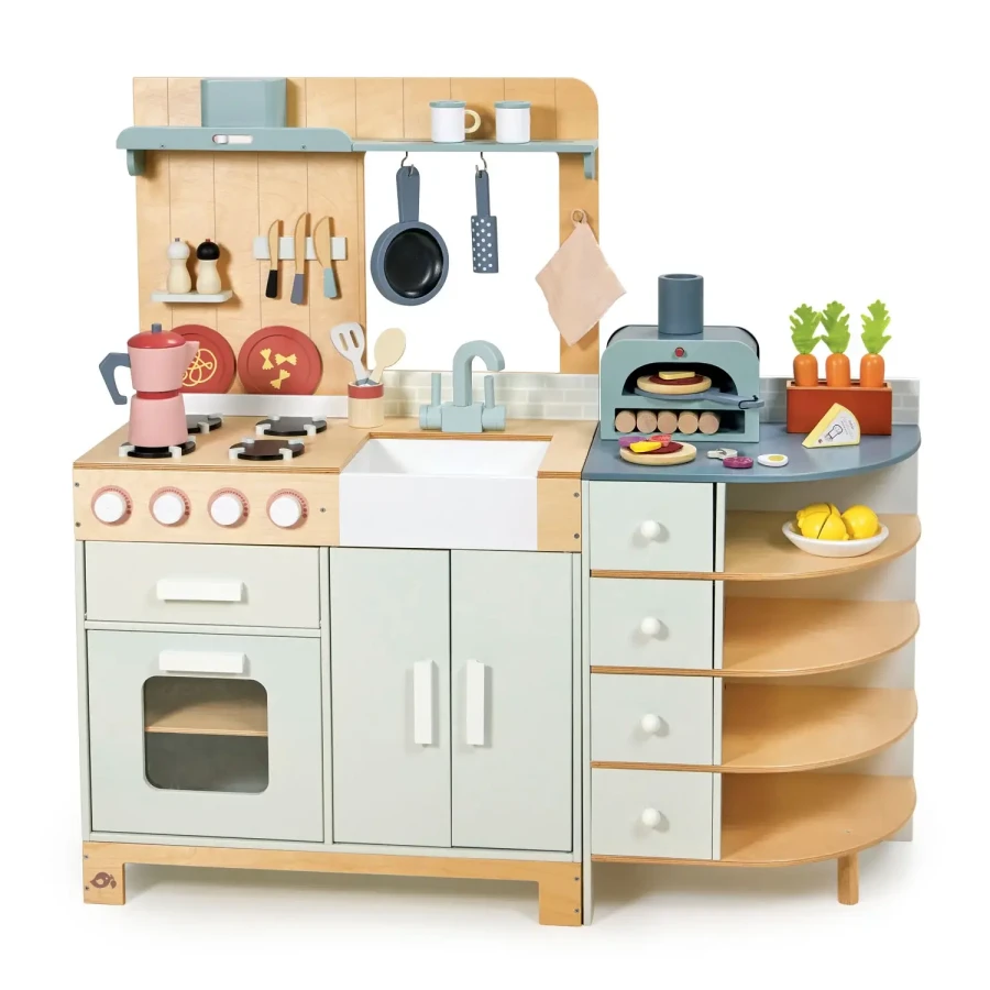 Drewniana kuchnia XXL z piekarnikiem La Fiamma Grand Kitchen / Tender Leaf Toys