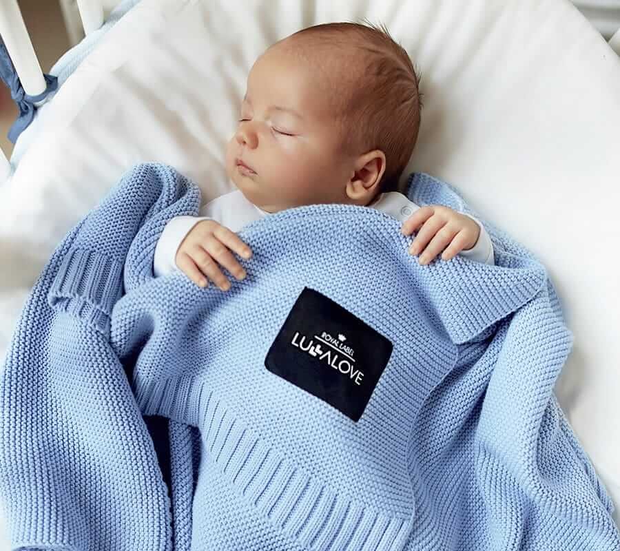 Bambusowy koc 80x100 BABY BLUE / Lullalove