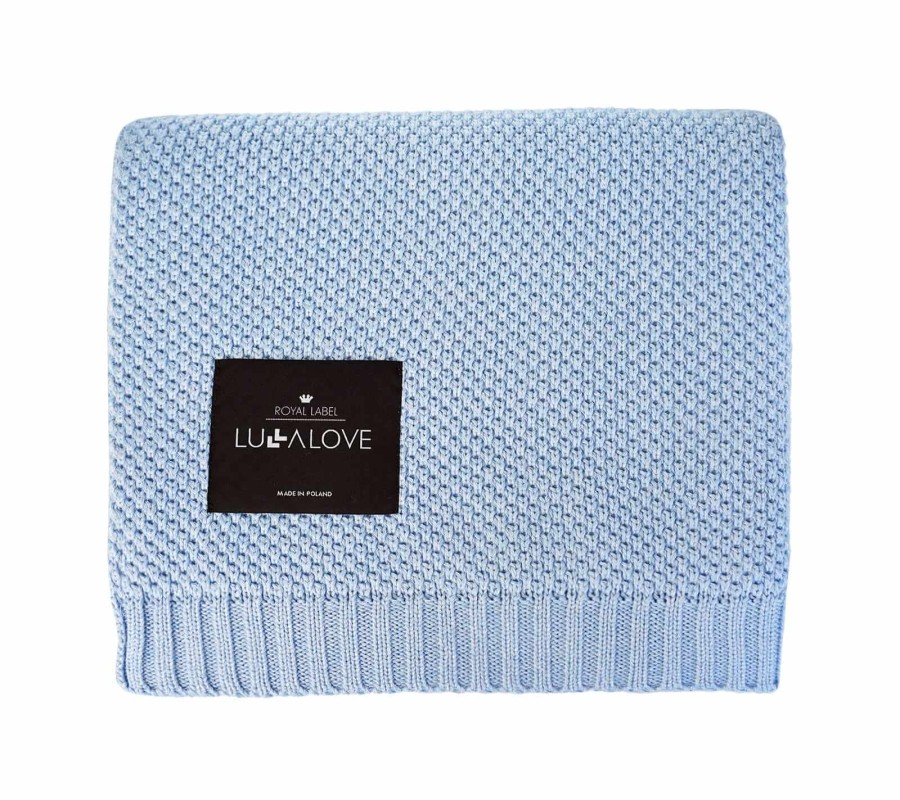 Bambusowy koc 80x100 BABY BLUE / Lullalove