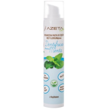 Organiczna pasta do zębów bez fluoru z ksylitolem miętowa dla dzieci i dorosłych, 50 ml / Azeta Bio