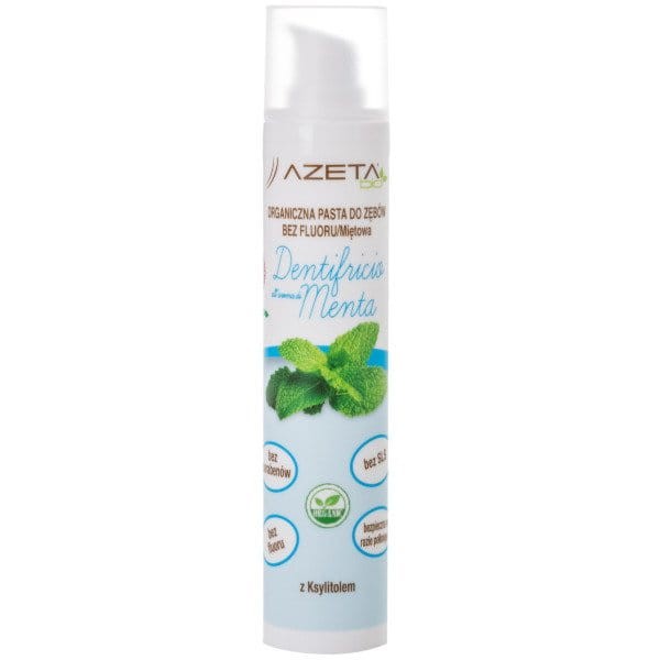 Organiczna pasta do zębów bez fluoru z ksylitolem miętowa dla dzieci i dorosłych 50 ml / Azeta Bio