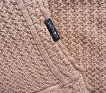 Kocyk z wełny merino - karmelowy beż PREMIUM / Lullalove