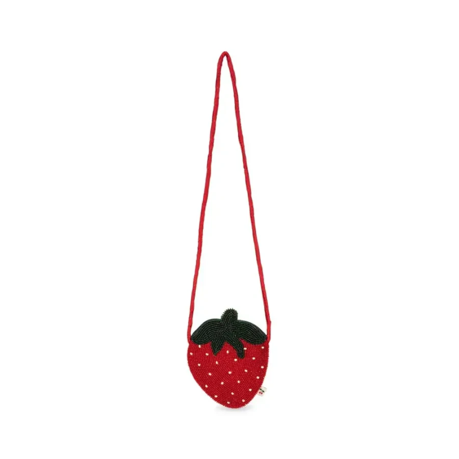 Torebka dziecięca koralikowa - Strawberry Rio Red / Konges slojd