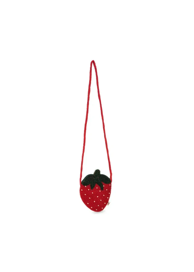 Torebka dziecięca koralikowa - Strawberry Rio Red / Konges slojd