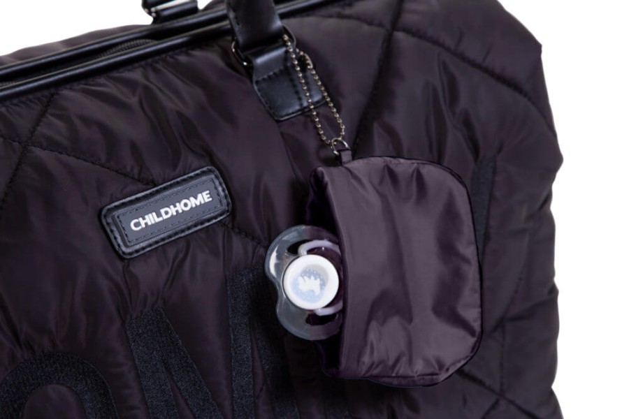 Torba Mommy Bag Pikowana Czarna / Childhome