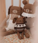 Dziergany królik z wełny alpaki - dark mocha jaquard sweater / Main Sauvage