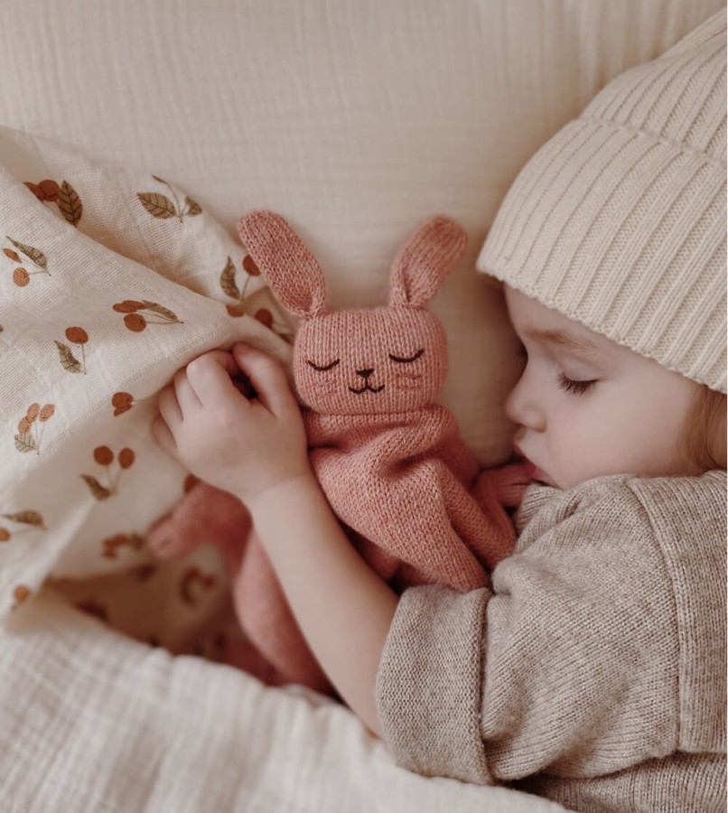 Przytulaczek z wełny aplaki - bunny rose / Main Sauvage