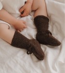 Dziergane buciki niechodki - dark mocha / Main Sauvage
