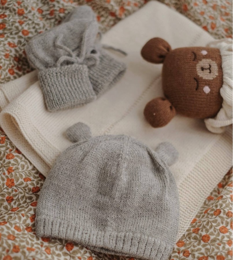 Dziergane buciki niechodki - grey / Main Sauvage