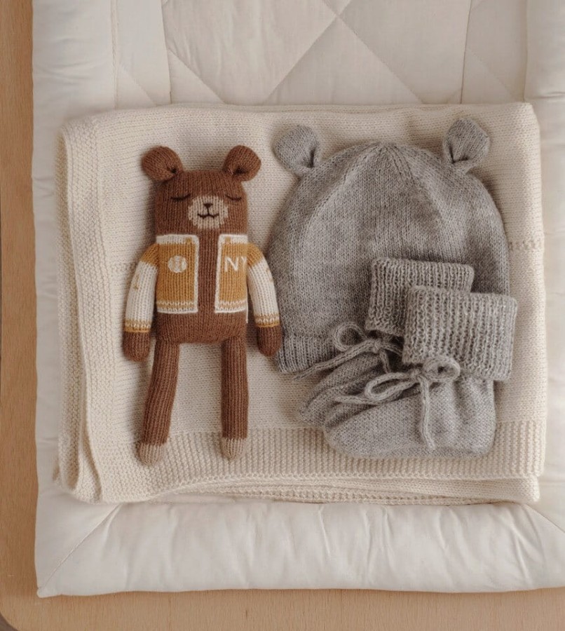 Dziergane buciki niechodki - grey / Main Sauvage