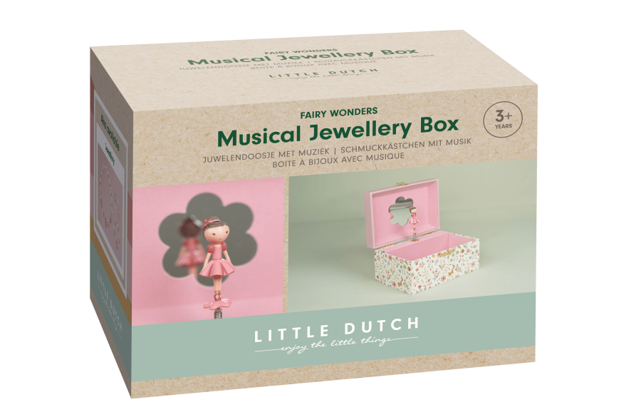 Szkatułka na biżuterię z pozytywką - Rosa / Little Dutch