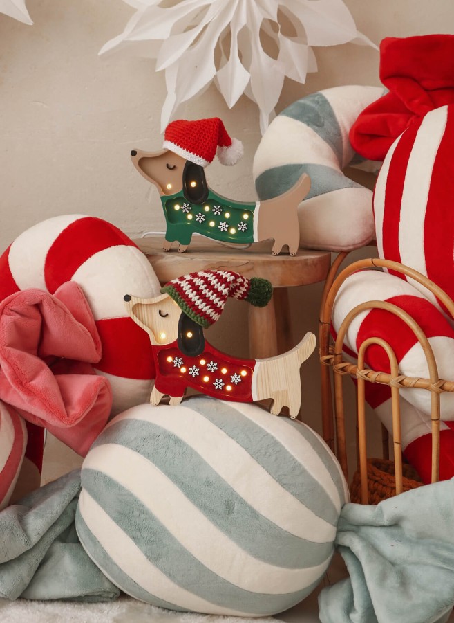 Lampa Little Lights Piesek Mini SANTA HELPER / Little Lights