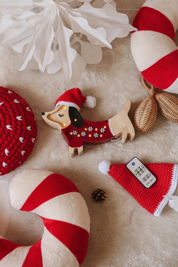 Lampa Little Lights Piesek Mini SANTA HELPER / Little Lights