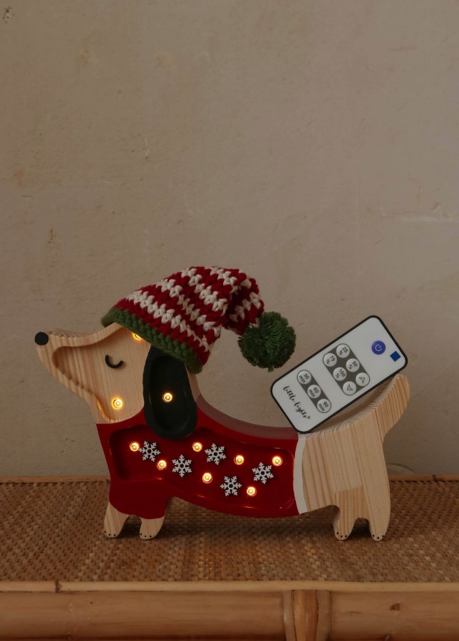 Lampa Little Lights Piesek Mini SANTA HELPER / Little Lights