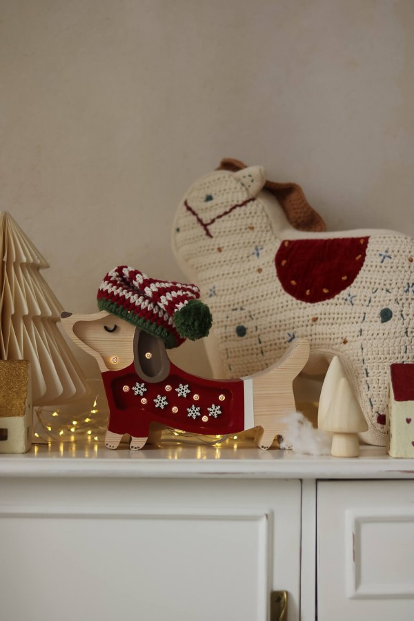 Lampa Little Lights Piesek Mini SANTA HELPER / Little Lights