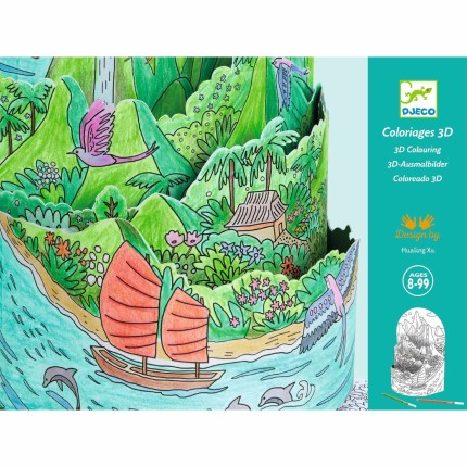 Kolorowanki 3D - Na szczycie mojej wyspy / Djeco