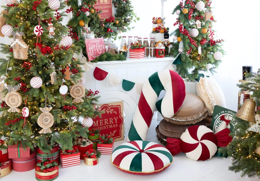 Pufa dla dzieci Christmas Candy / Cozy&Dozy