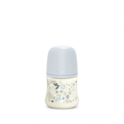 Butelka 150 ml ze smoczkiem fizjologicznym SX Pro o wolnym przepływie - niebieska liberty Wonderland / Suavinex