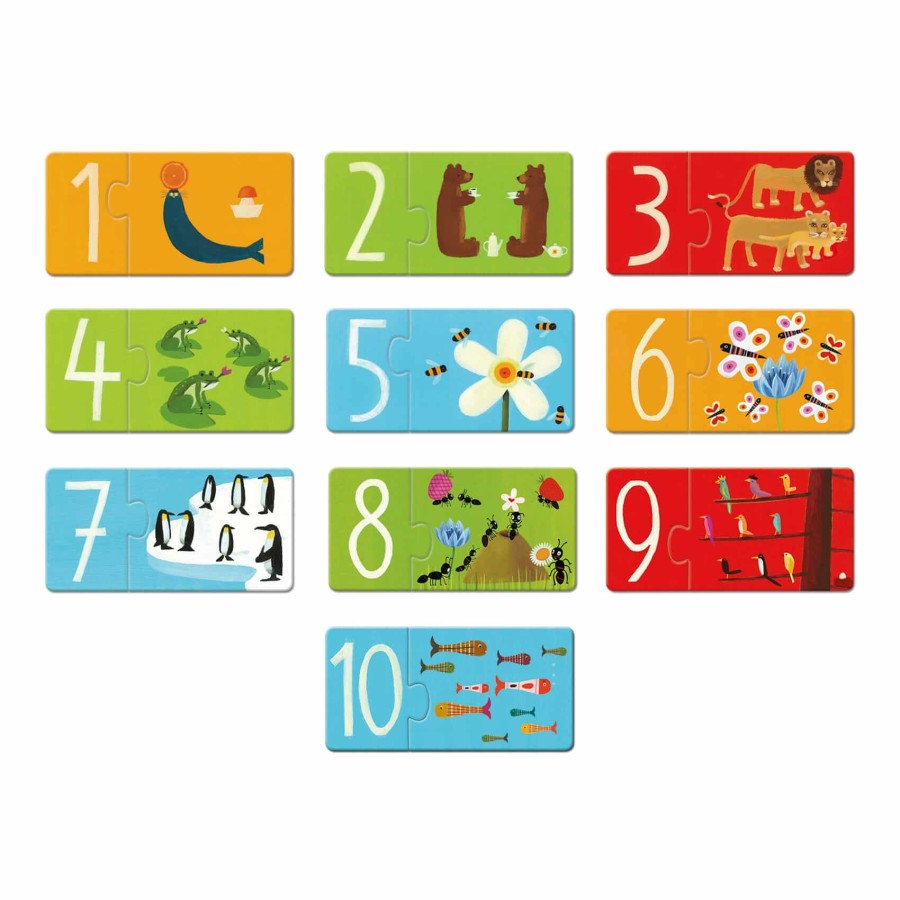 Puzzle łączenie liczb i liter / Djeco